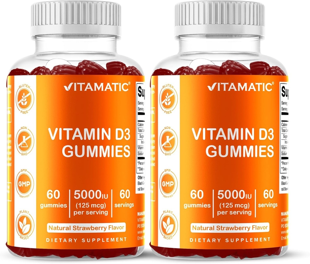 Vitamatski vitamin D3 Gummies – 5000 i.e. na Gummy 