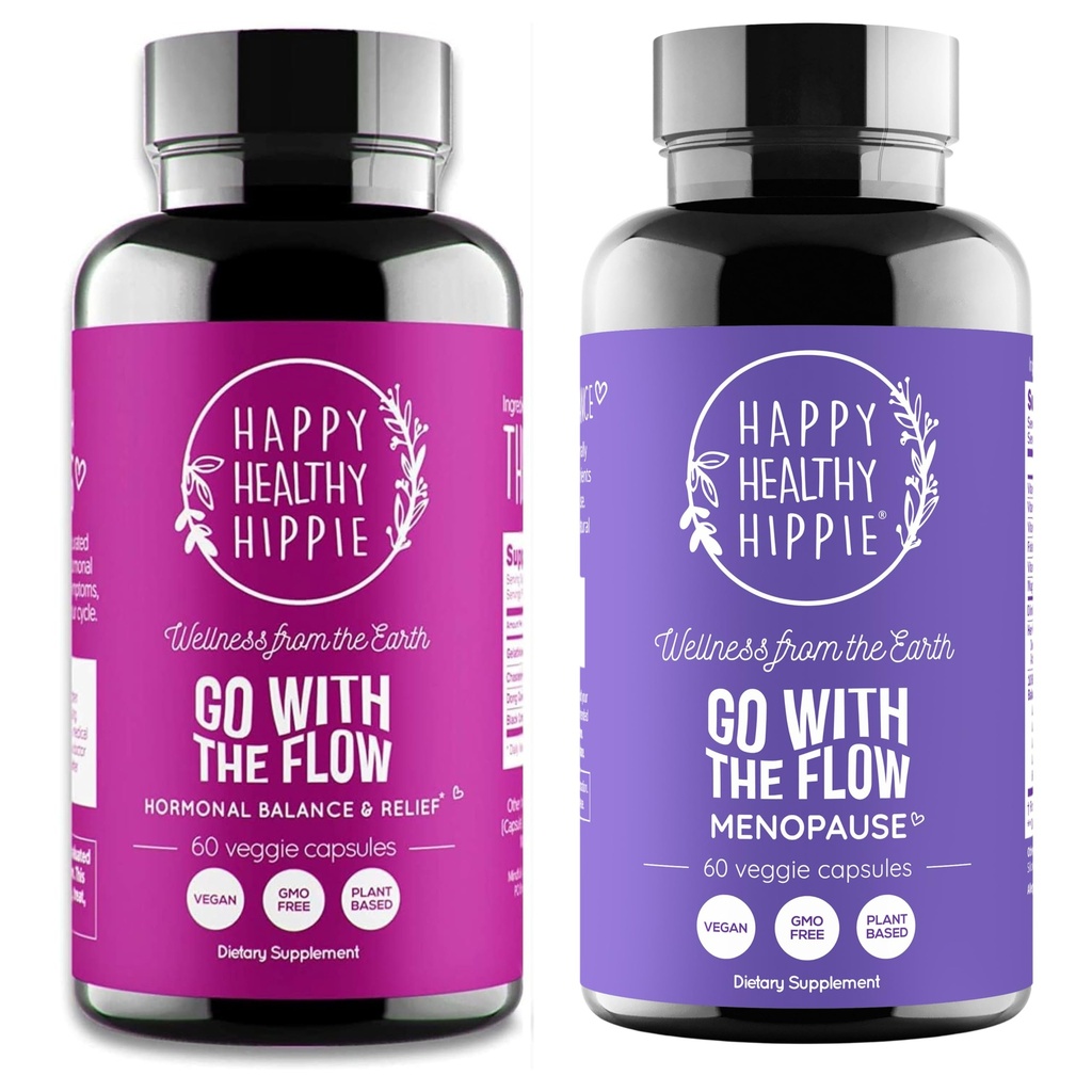 Happy Healthy Hippie Pojdi s Flow Menopause podporo & Pojdi z Flow Hormone Ravnotežje za ženske