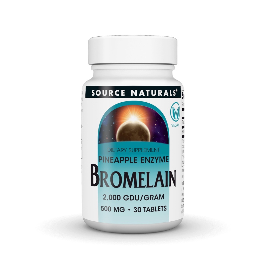 Vir Naturals, Inc. Bromelain 500mg 2000GDU 30 Tableta