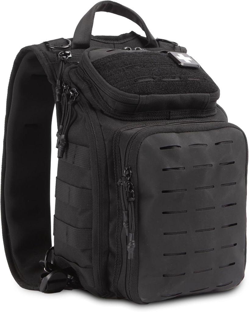 Moj Medic Recon PRO - HSA FSA Prva pomoč Kit - 250+ Prva pomoč in preživetje Essentials, Dobava, & Morajo imeti IFAK za dom, avto, pisarna ali poslovanje - Črna
