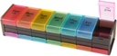 Ekstra velike tedenske tablete Organizator,GrnPeak Jumbo 7-Day Vitamin Organizator 2 krat na dan, da imajo zdravila, Cod Jetra olje in dodatki