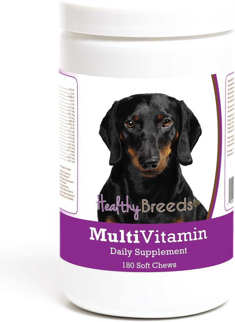 Zdrave pasme Dachshund multivitaminski soft Chew za pse 180 Število