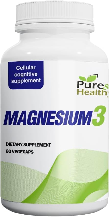 Čisti in zdravi magnezij3 300 mg magnezijevega glicinata, malata in citrata za mišice, živce, stres in energijo