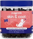 PupGrade Skin & Coat Soft Chew dodatek za pse – Podpira zdravo kožo, plašč in imunske funkcije - bogata z naravnim ribjem oljem, Omega maščobne kisline in vitamini – 60 Soft Chews