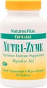 NaturesPlus Nutri Zyme - 90 Žvečljive tablete, Peppermint Flavor - Vegetarian Enzyme dodatek z bromelainom in papainom, naravna prebavna pomoč - Gluten-free - 45 Služabniki