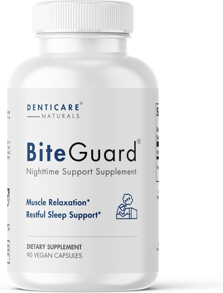 Denticare Bite-Guard za zobno Grinding & Clenching, TMJ Relief, pomirja Jaw z magnezijem - 90 kap