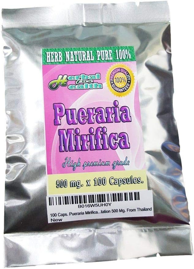 100 Caps. Pueraria Mirifica Powder Pure 100% prsi augmentation 500 Mg. iz Tajske