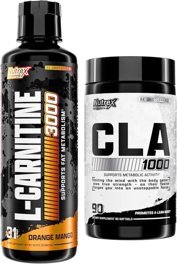 Nutrex Research Liquid Carnitine 3000 - CLA 90 Soft Gels - 1000mg Konjugirana linolna kislina Aktivna mešanica iz olja žafranike