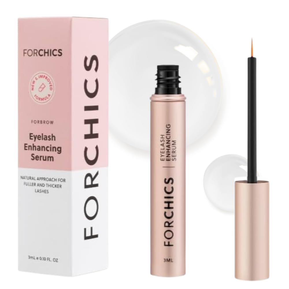 ForChics 2 v 1 Lash in Brow rast serum - Hormone-free izboljšanje za Thicker, Daljše Lashes in Brows v 2 tednih - Organic, Vegan in Nežni