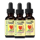 CHILDLIFE ESSENTIALS Vitamin D3 Kapljice za otroke, otroke, in malčki - Tekoči vitamin D kapljice, 500 i.e. na kapljico, Imunsko zdravje in zdravje kosti, Naravni Berry - 1 Fl Oz (Pack of 3)