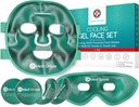 Medi stopnja hladilno Ledena maska in hladilno oko maska za Puffy oči in Migrena Relief - Self Care Ledeni paket s ChillGel obraz Ledena maska tehnologija - Hladilno masko obraza, oči Pads in vrečko