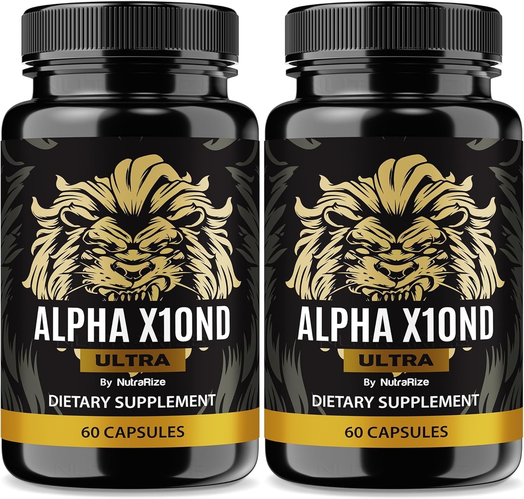 (2 Pack) Alpha X10nd Ultra za moške, Uradni moški Formula za vzdrževanje Stamina in Vrh zmogljivosti, Vse-naravna mešanica za prehrano in zdravstveno podporo, AlphaX10nd Dopolnilo Mnenja (120 Kapsule)