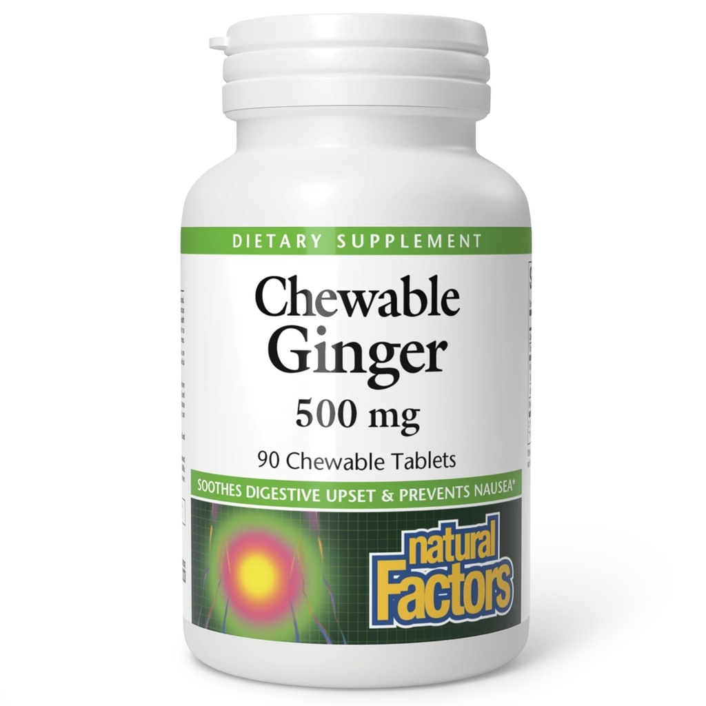 Naravni dejavniki žvečljivi Ginger 500Mg, 90 CT