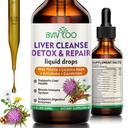 Jetrna čistila Detox in popravila tekoče kapljice - 2000mg Milk Thistle, Dandelion Root, Artichoke, Silymarin Extract, & Turmeric Herbs - Vegan, Non-GMO - 2 Fl Oz (60ml) Steklenica