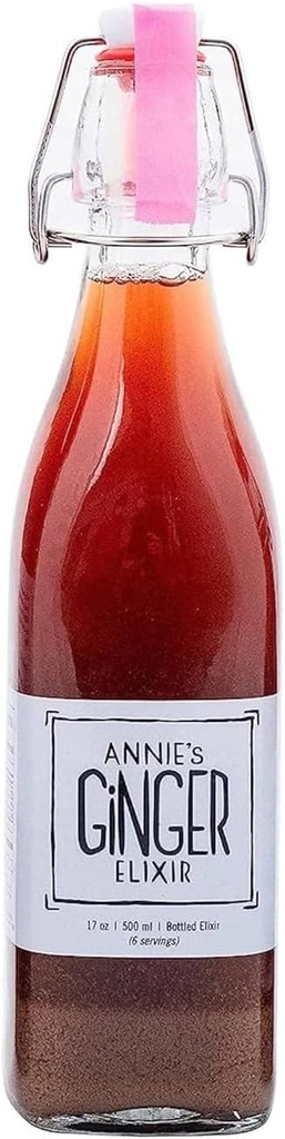 Annie's Ginger Elixir, 17oz 1-Pack, Pure Natural Organic Tonic Ginger Shot, Prebavna čistila krepi imunski obrambni, Daily Gut Zdravje in Wellness, Non-GMO Beverage