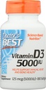 Zdravniki Najboljši vitamin D3 5000IU, Non-GMO, 180 Softgel (paket z 1)