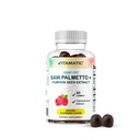 Vitamatski Sugar-free Saw Palmetto z bučnega semena – 3000 mg Ekvivalent na postrežbo – Natural Raspberry Flavor – 60 Gummies