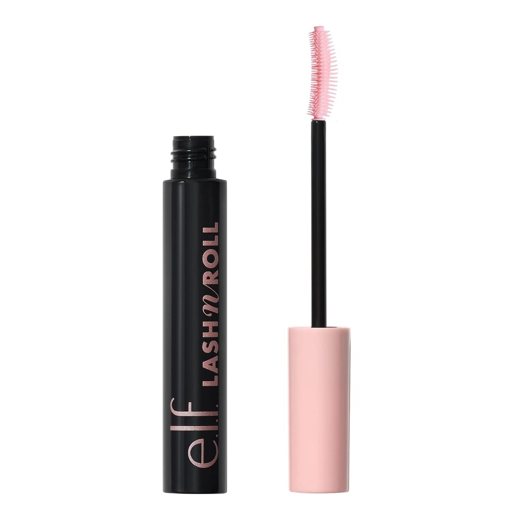 e.l.f. Lash 'N Roll Mascara, Curling Mascara Za vidljivo dvignjene Lashes, Dviga & Loči Lashes. Dolgotrajna Formula, Vegan & Cruelty-free, Pitch Black