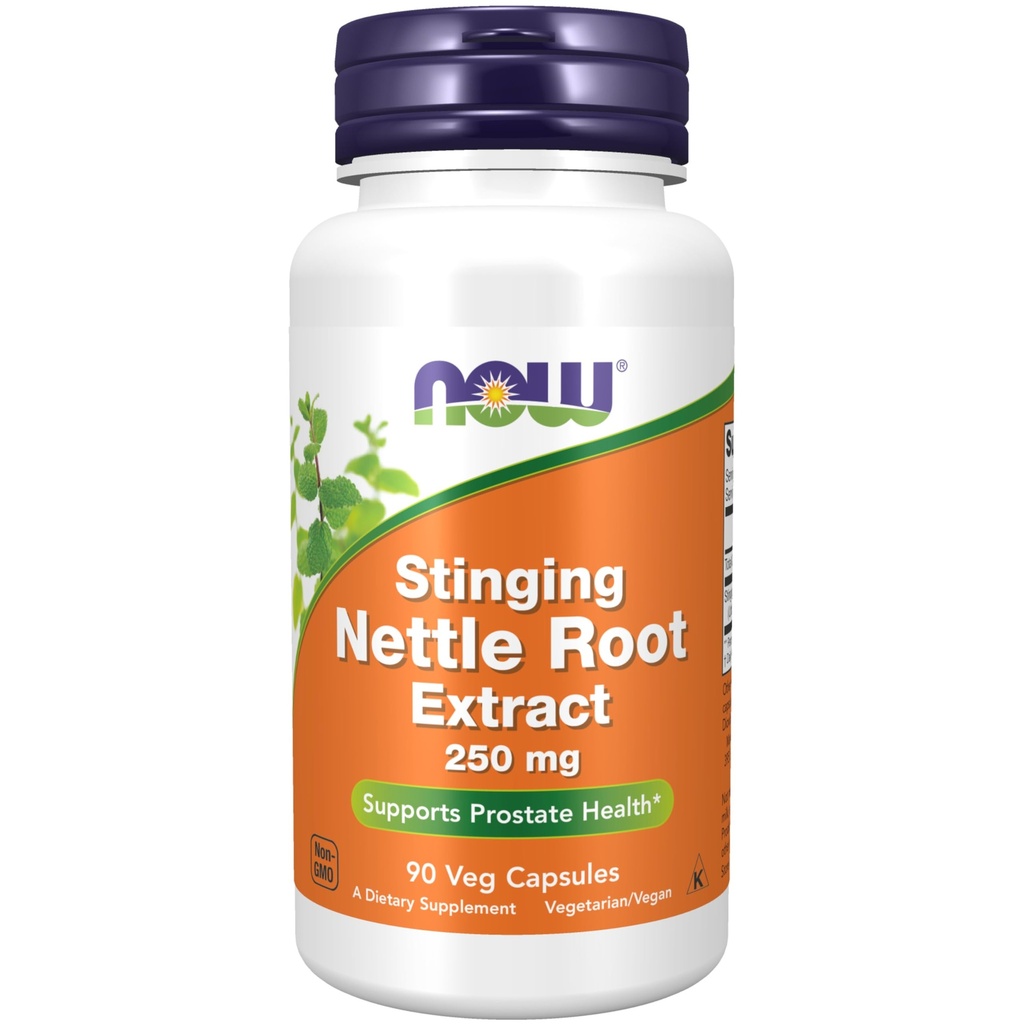 NOW Foods Supplements, Sting Nettle Root Extract (Urtica dioica) 250 mg, Podpira zdravje prostate*, 90 Veg kapsule