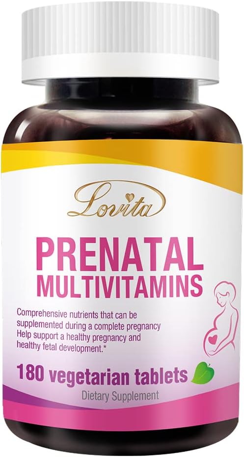Lovita Predporodni multivitamini - celovita prehranska podpora za pred, med in po porodu - 180 vegetarijanskih tablet