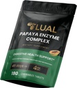 LUAL Papaya Enzyme Complex – Žvečljive tablete z Papain, Bromelain & Digestive Enzymes – Podpira digestion & Nutrient Absorpcija – Natural Papaya Flavor – 180 Count