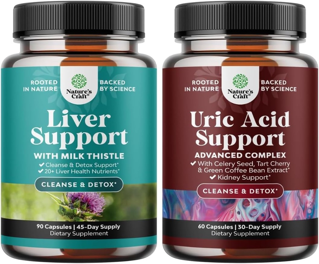 Sveženj jetrnega čistila Detox & Popravila - Silymarin Milk Thistle z Dandelion Root & Artichoke Extract in zelena kava Fižol ekstrakt za čiščenje sečne kisline in detox - Kurkuma Tart Cherry & Zelena semena