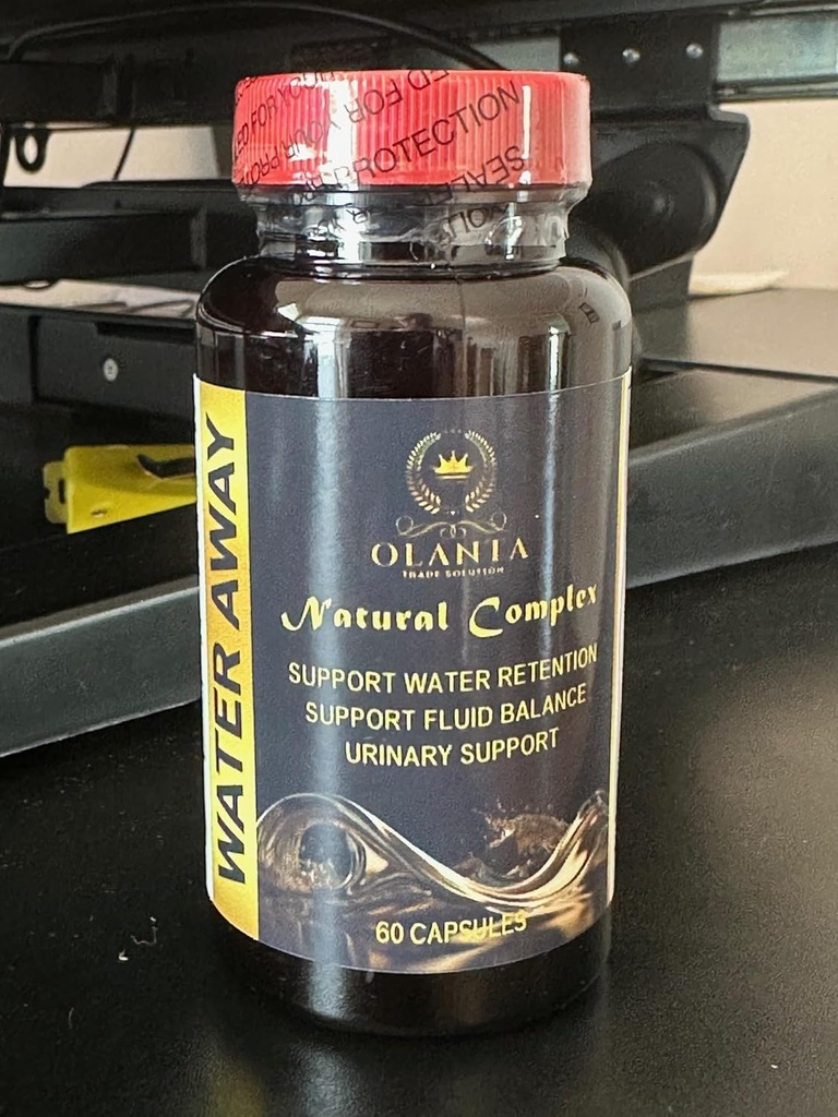 Naravna voda proč - podporne tablete za zadrževanje vode za ženske in moške, podpora vode Bloat, vodne dietne tablete - 1 steklenica 60 kapsul
