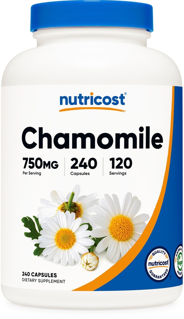 Nutricost Kamilica 750mg, 240 Vegetarijanske kapsule, 120 Serving - ne-GMO, Gluten Free