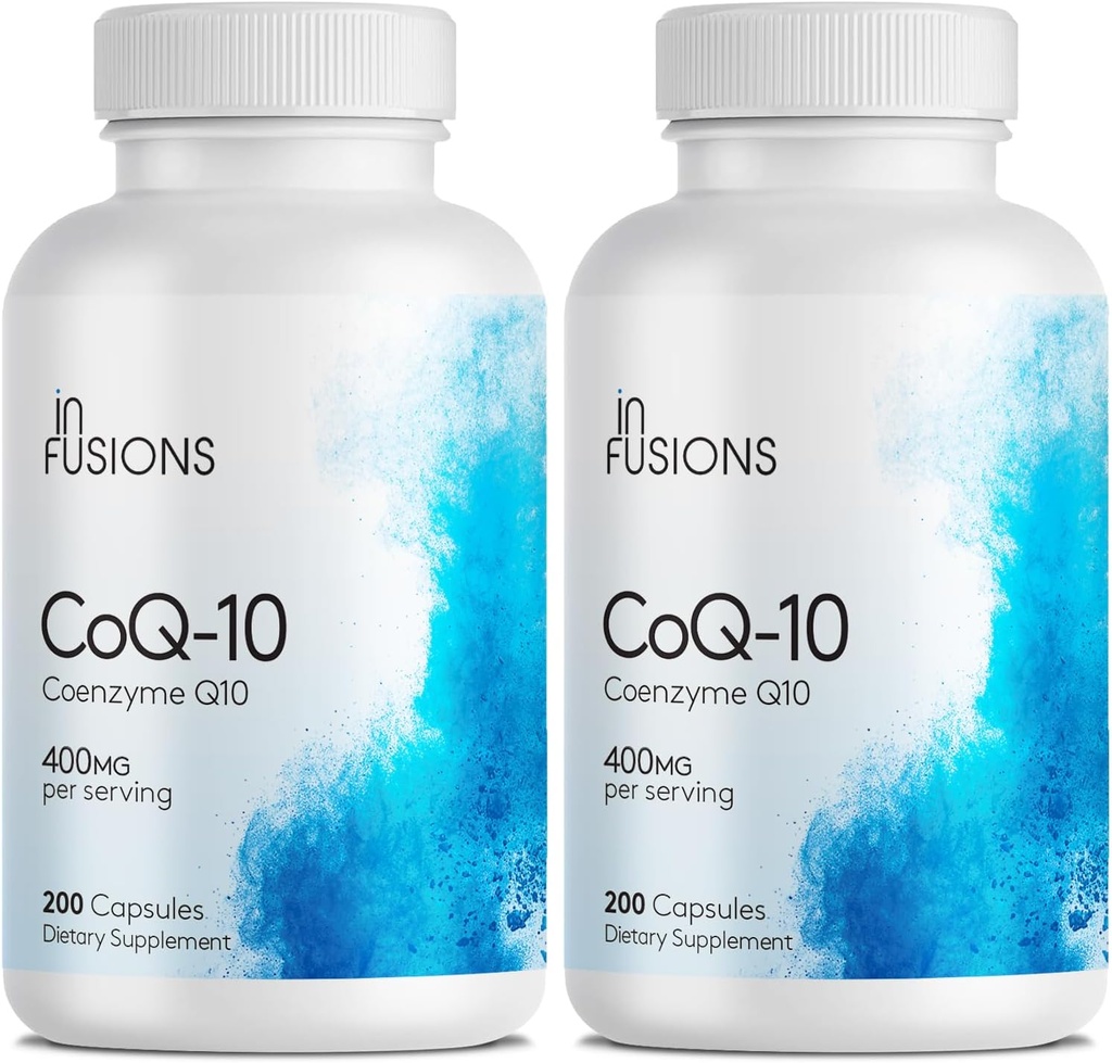 Infuzije Čista dodatna jakost CoQ10 400 mg 400 kapsul Velika absorpcija Pakiranje brez glutena Ne- GMO 2