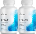 Infuzije Čista dodatna jakost CoQ10 400 mg 400 kapsul Velika absorpcija Pakiranje brez glutena Ne- GMO 2