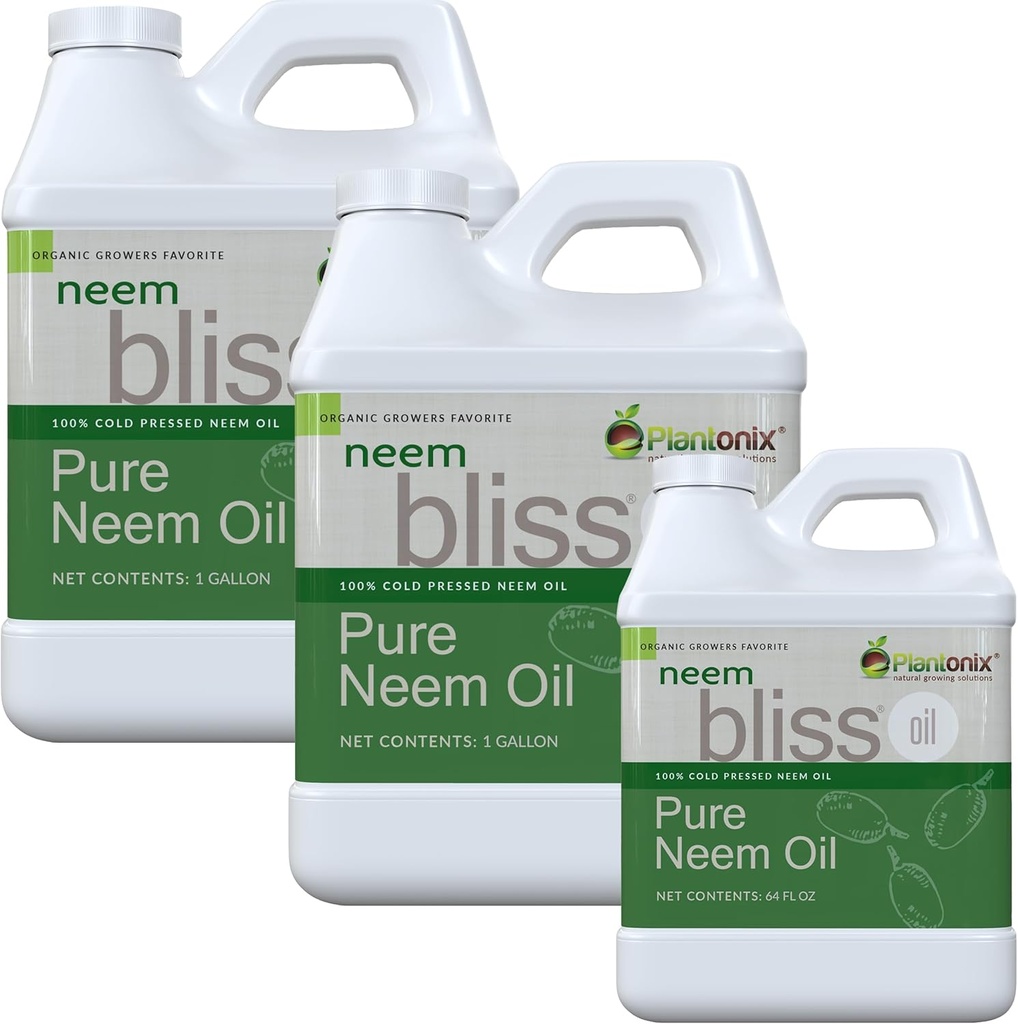 Neem Bliss (2.5 galona) - Čisti Neem Oil Concentrat - 100% hladno stiskano Neem Oil - Vse naravno Neem Oil koncentrat - Pure Neem Oil Extract - Nerafinirano Neem Oil za lase - Neem Seed Oil Concentrat