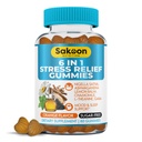 6-v-1 Stres Relief Gumies 60ct - Aids Relaxation with Ashwagandha, GABA, L-teanin, Lemon Balm, Kamilica, Črna Kumina Seed Nigella Sativa. Izboljšan globok spanec, skupna podpora - 60 gumijev