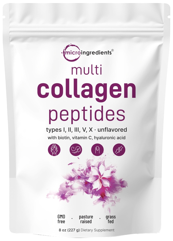 Mikro sestavine več kolagen peptidi v prahu, 8oz 