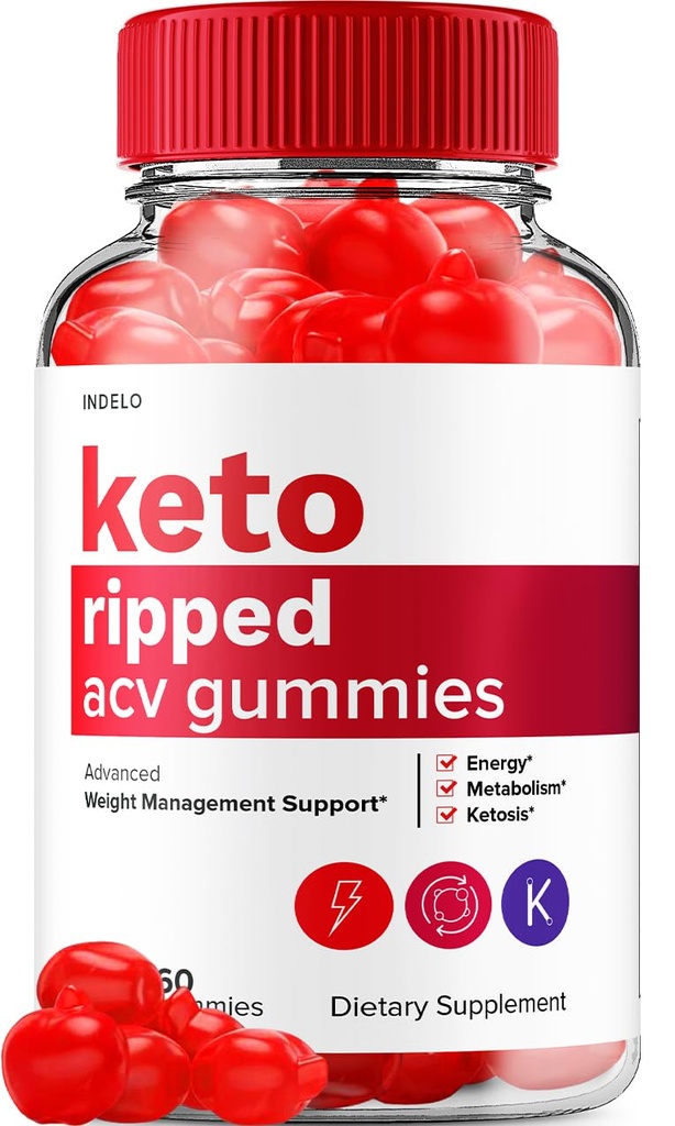 Keto Ripped ACV Gumies - Advanced Ripped Keto + ACV Teža Gumies Apple Cider Vinegar Ripped ACV Gumies Dietni dodatek Ocene Dodatna moč (60 Gumies)