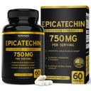 Epicatechin Extract 750mg na serviranje - (60 kapsul) - podpira Lean mišice, dušikov oksid, Zaviralec Myostatin, Stamina, vzdržljivost, Pump & Gains - Non-GMO & Vegan dodatek - (60 Count)