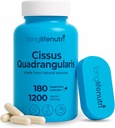 LongLife Nutri Cissus Quadrangularis 1200mg - 180 Vegetarijanske kapsule, Stem Extract za skupno udobje, kostna moč in aktivna mobilnost, visoka jakost Formula, 3-mesečna dobava, GMP Certified, Made in USA