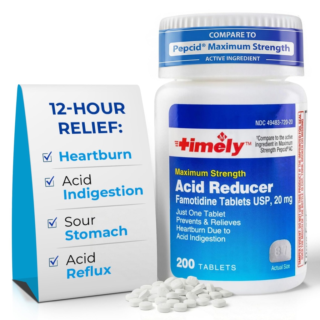 Pravočasno reducent Famotidin 20mg - Anatcid Acid Reflux Medicina za zgago Relief in kisline prebavne simptome - 200 tablet