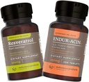 Endurance Products Resveratrol Supplement – Grozdni izvleček kože in ENDUR-ACIN 250mg Niacin - Razširjena sprostitev za optimalno absorpcijo in nizko flosh