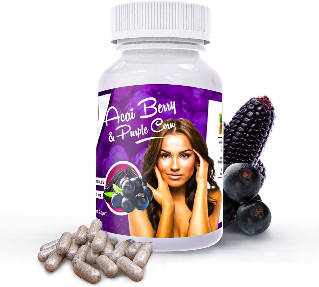 Acai Berry z vijolično koruzo kapsule l Resveratrol in Antocianini Vir l Sikyriah
