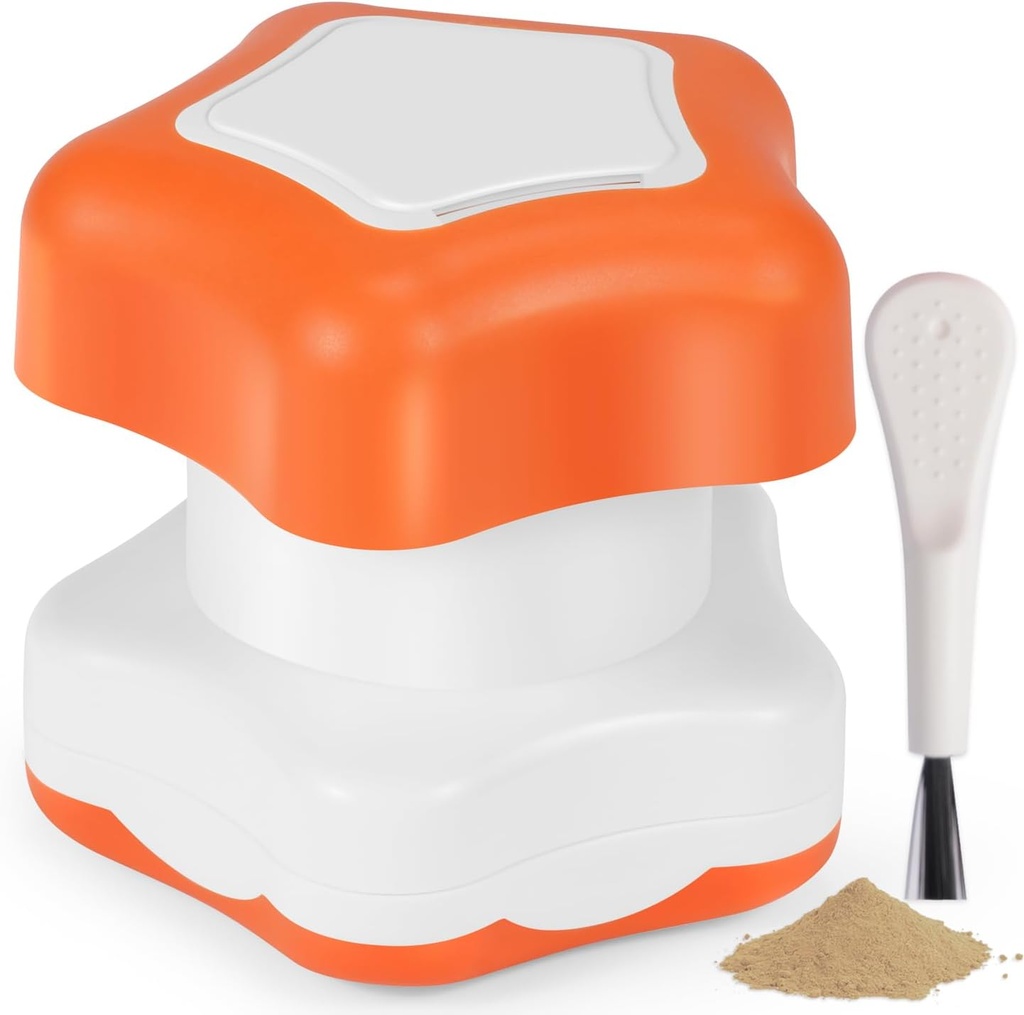 Johnbee tablete Crusher, tablete Grinder Fine Powder Extreme Fine. Skladiščni oddelek. Tablete Crushers za starejše, družine in hišne živali. Silikonske robove. Grind več tablet naenkrat - čiščenje čopič (Orange)