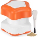 Johnbee tablete Crusher, tablete Grinder Fine Powder Extreme Fine. Skladiščni oddelek. Tablete Crushers za starejše, družine in hišne živali. Silikonske robove. Grind več tablet naenkrat - čiščenje čopič (Orange)