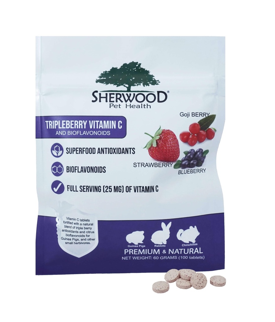 Tripleberry Vitamin C in Bioflavonoidi s Sherwood Pet Health (100 tablet - 60 gramov)
