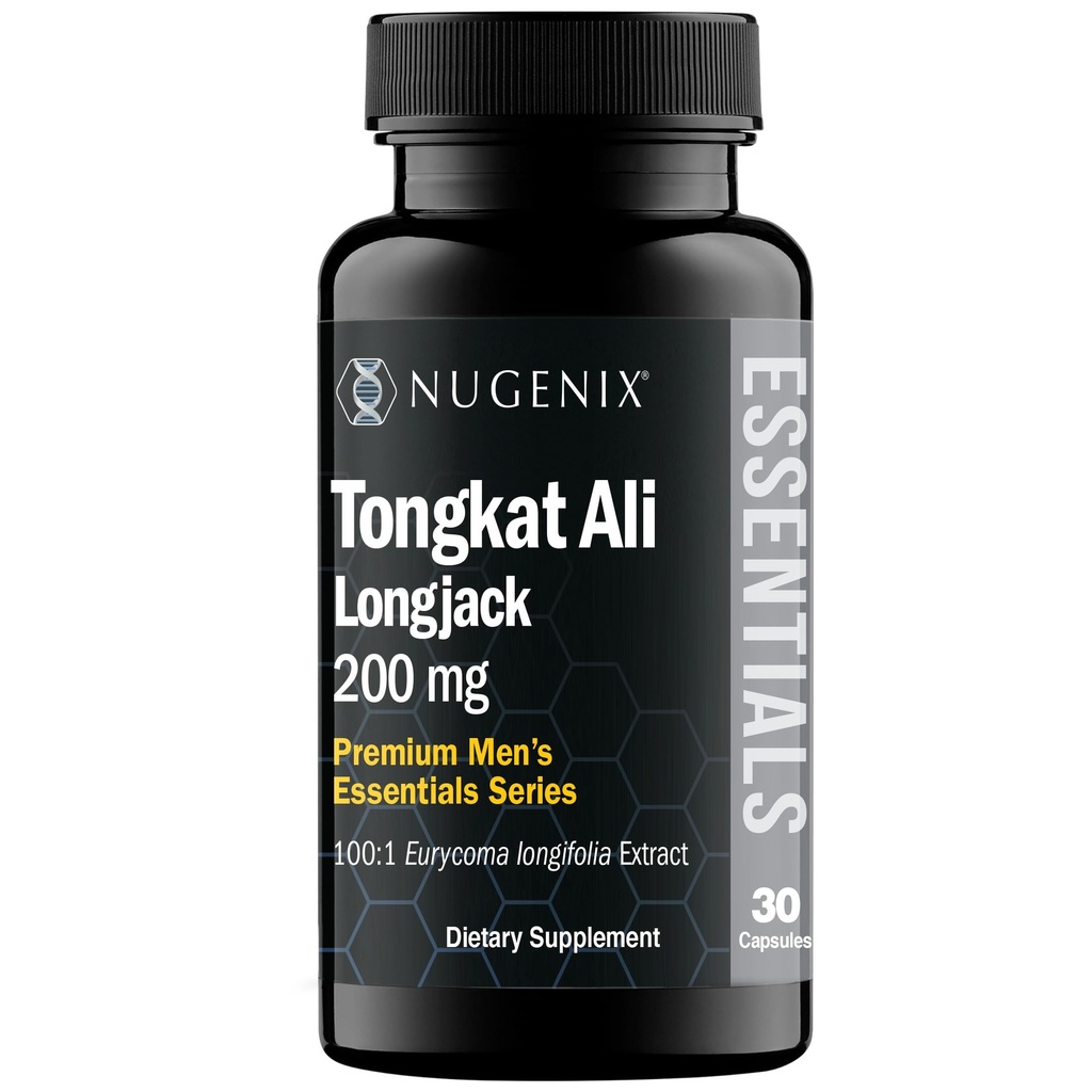 Nugenix Essentials Tongkat Ali za moške, Podpora za zdravje moških, Longjack Eurycoma Longifolia Extract, 30ct