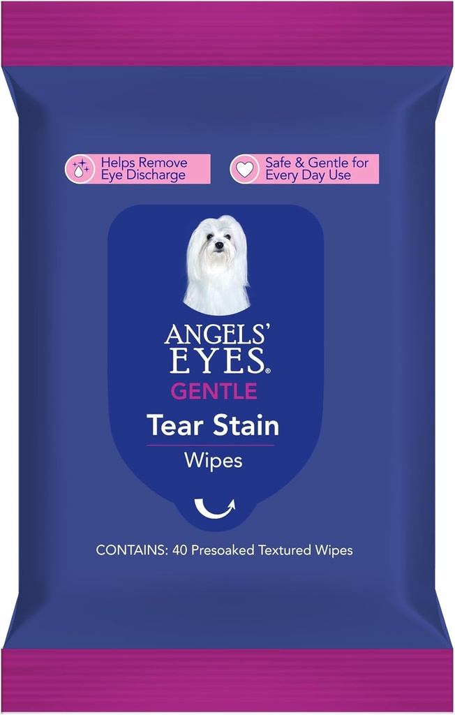 ANGELOVE EYES obraz, oči in Paw čiščenje in tear Stain robček, velike 4” x7” Hypoallergenic pes & mačka obriši, zmanjšanje tear Stains, Dirt, in razelektritev, Fragrance brezplačno, 40 Število