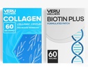 Veru Wellness Koža Nail Duo Obliži Lifestyle - Biotin Collagen - Self Adhesive Time Release Topical Patch, 8-10 ur (60 dnevna dobava)