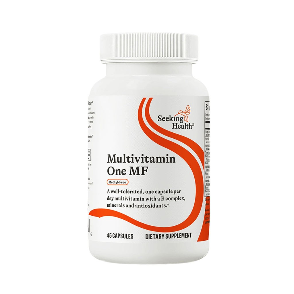 Iskanje zdravja Multivitamin One MF - MTHFR podpora dodatek s folinsko kislino in vitaminom B12 - Easy-to-Digest - Metil-free Vegetarijanska kapsula - 45 Veggie kapsule
