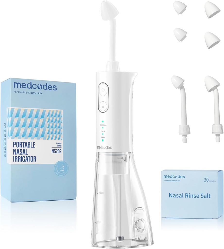 Neti Pot Sinus Rinsing, Akumulatorski nazal namakanje sistem Nazal izpiranje steklenice čistilec stroj, Electric Sinus Rinse sistem komplet za Sinus Relief & Nasal Care 30 Sols (Velika)