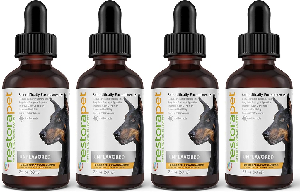 RestoraPet 4-pak pes in mačka brez arome tekoči multivitamin 