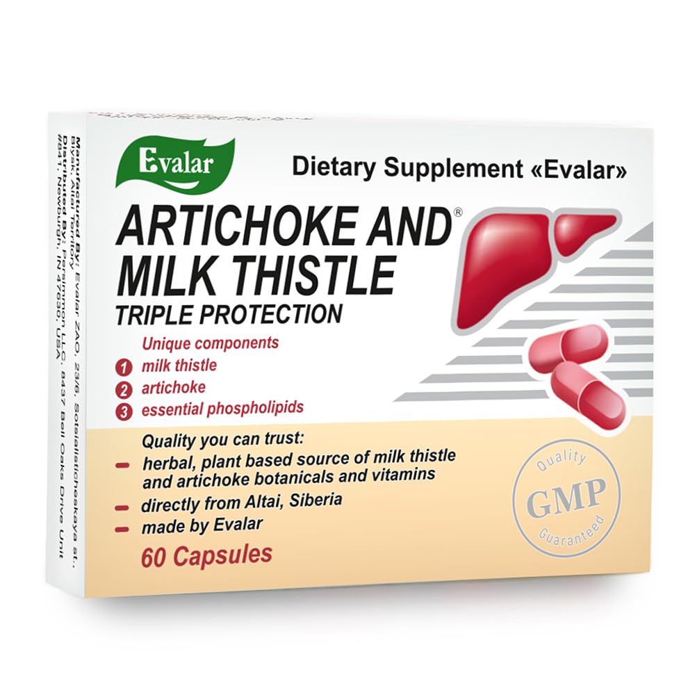 Evalar mleko Thistle Artichoke Herbs Sibirski 60 Tabs