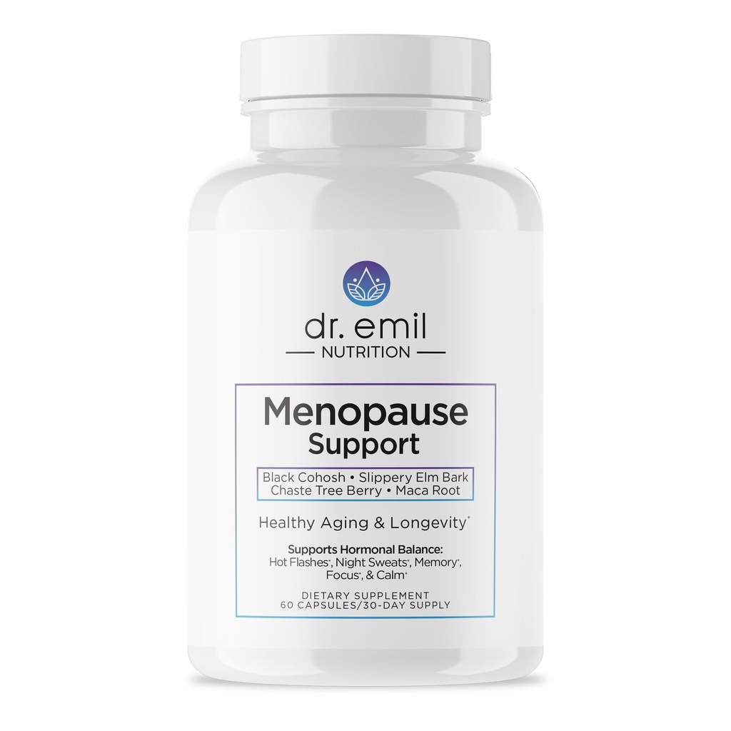 DR. EMIL NUTRITION Menopause Dodatki za ženske - Multi-Simptom Menopause Relief za vroče bliskavice, nočno potenje & Mood Swings - Menopause Podpora tablete s črno Cohosh - 30 dnevna dobava